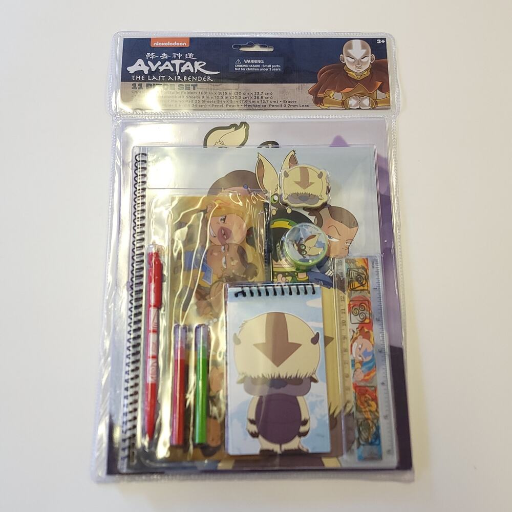 Avatar the Last Airbender School Supplies Set 11 Piece Bundle Folder Notebook